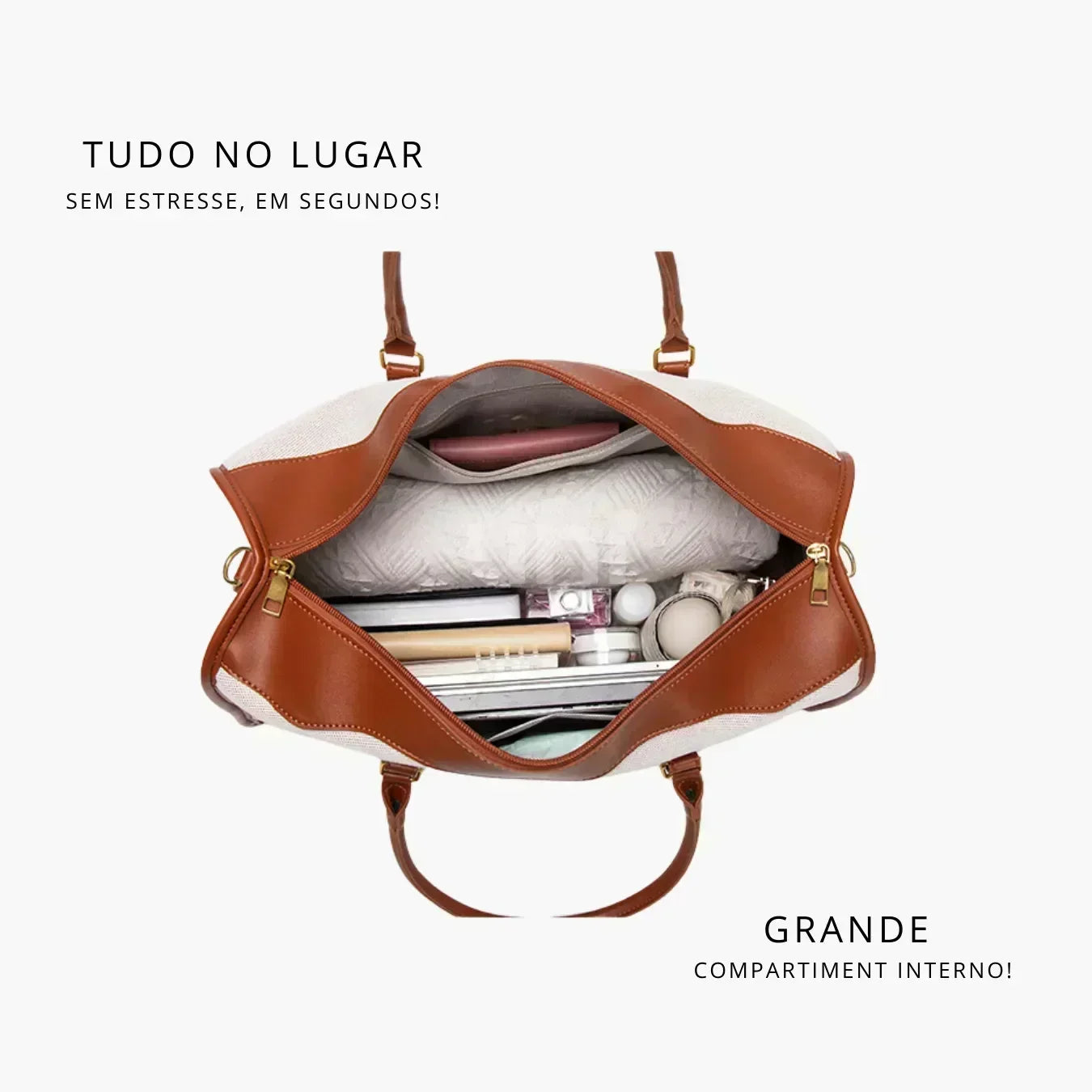 Bolsa de Lona Feminina Versátil com Alça de Ombro - Le Classique™