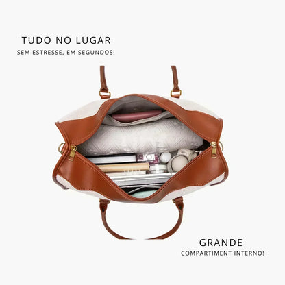 Bolsa de Lona Feminina Versátil com Alça de Ombro - Le Classique™