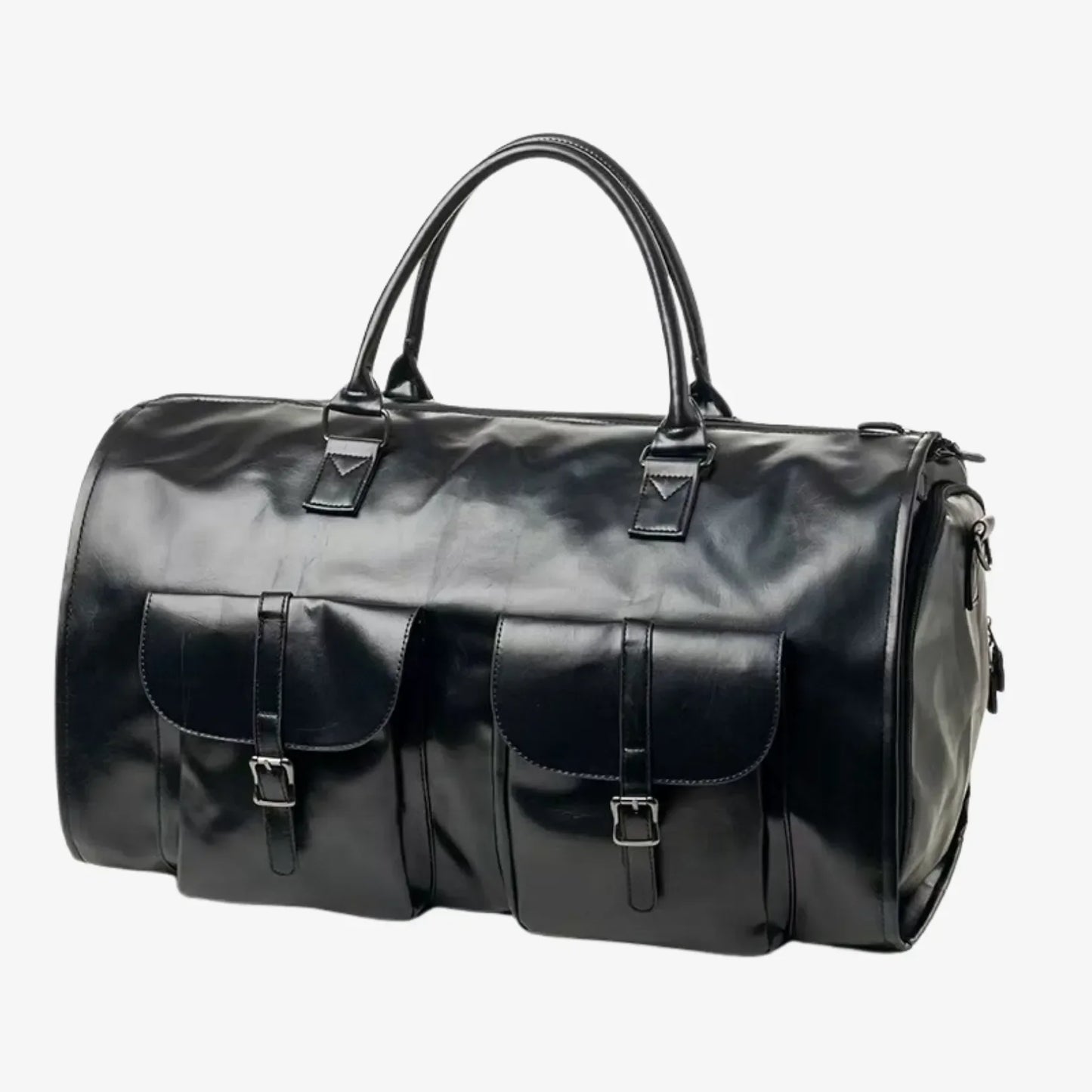 Bolsa de Viagem 2 em 1 Porta-Terno em Couro Premium - ClassyBag™