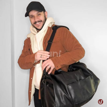 Bolsa de Viagem 2 em 1 Porta-Terno em Couro Premium - ClassyBag™