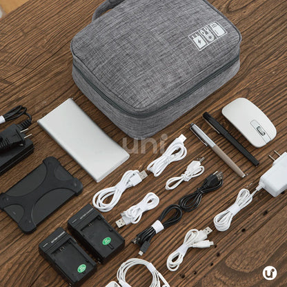 Organizador de Cabos e Carregadores para Viagem Impermeável