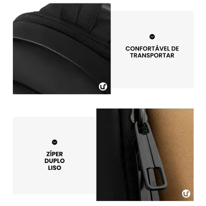Bolsa Transversal Antifurto Impermeável com Cadeado e USB - SecureCarry™