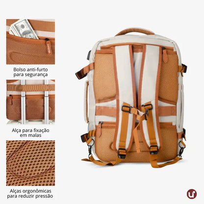 Kit Viagem Premium NovaTech™ + Qualis™ – Mochila 32-40 L + Mala 55x35x25 cm