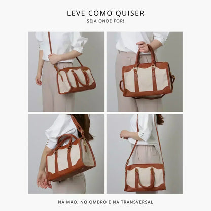 Bolsa de Lona Feminina Versátil com Alça de Ombro - Le Classique™