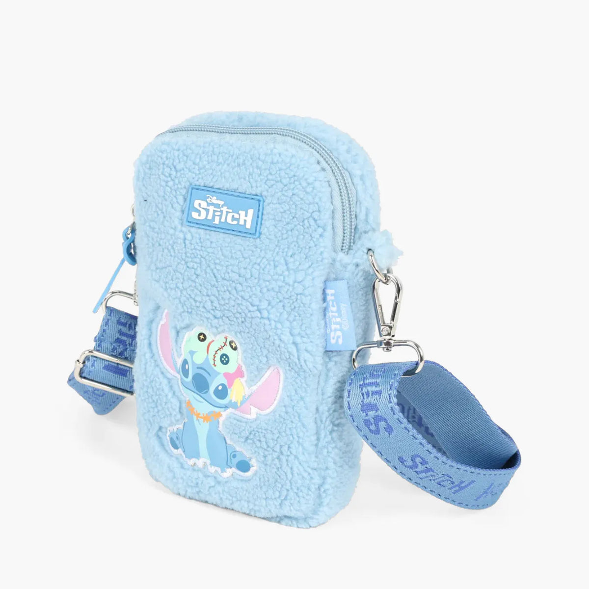 Kit Mochila e Bolsa Infantil Stitch Disney Pelúcia 3 Peças - Edição Mês das Crianças