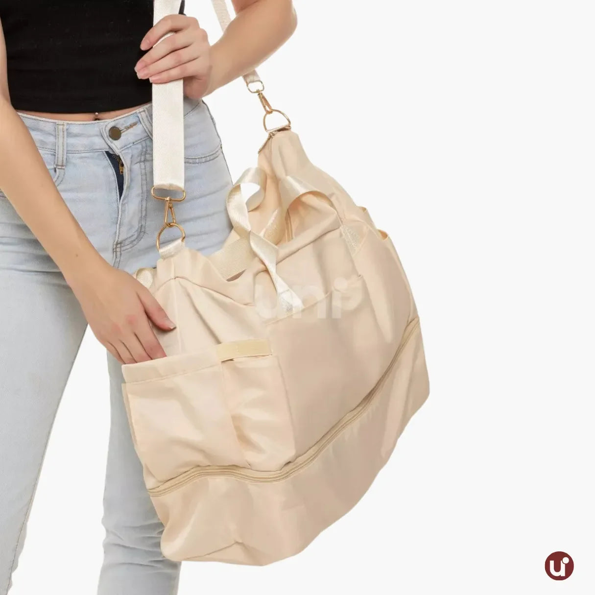 Kit Bolsa de Viagem e Academia Feminina 2 Peças com Porta-Sapatos - JenniBag™
