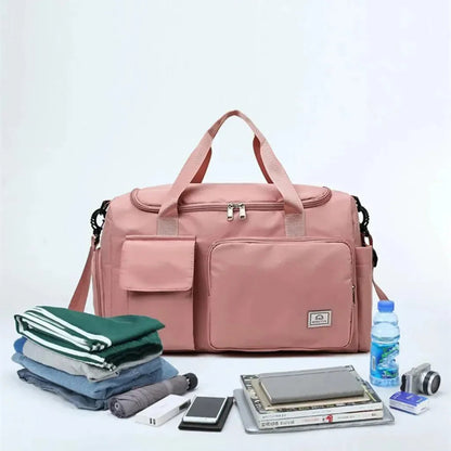 Bolsa Transversal Esportiva Feminina com Porta-Sapatos - SportFlex™