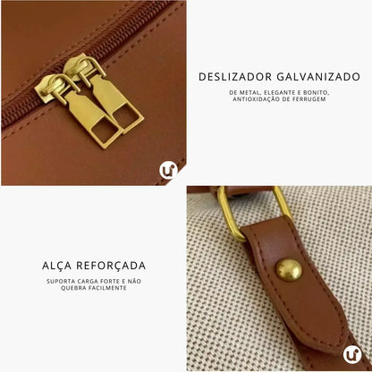 Bolsa de Lona Feminina Versátil com Alça de Ombro - Le Classique™