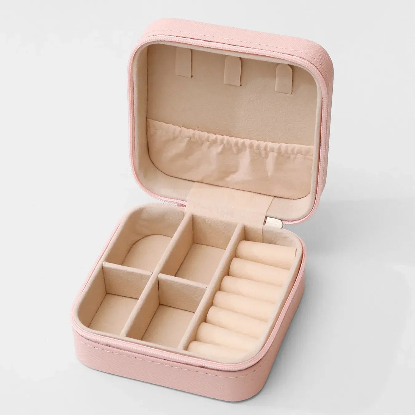 Porta-Joias de Viagem Portátil com Divisórias e Forro de Veludo - BellaBox®