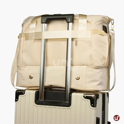 Kit Bolsa de Viagem e Academia Feminina 2 Peças com Porta-Sapatos - JenniBag™