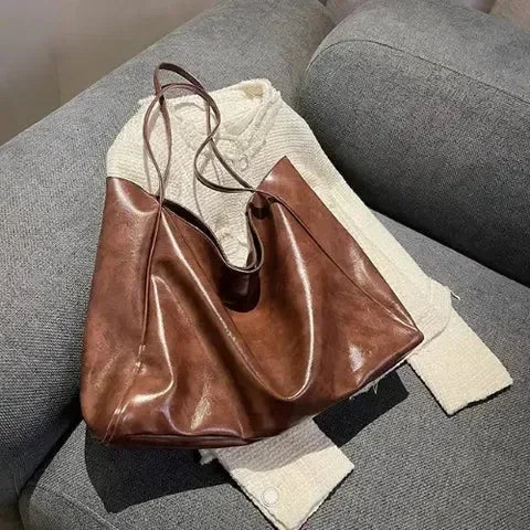 Bolsa de Couro Feminina Minimalista Grande - Morbol™
