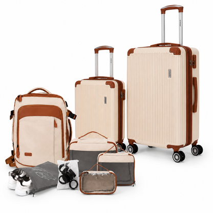 Kit de Viagem NovaTech™ Completo — Mala + Mochila Combinando
