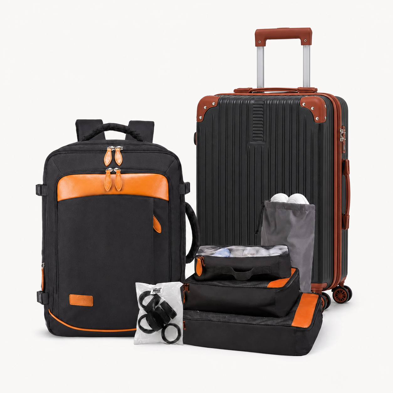 Kit de Viagem NovaTech™ Completo — Mala + Mochila Combinando