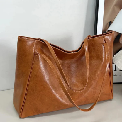 Bolsa de Couro Feminina Minimalista Grande - Morbol™