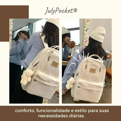 Mochila Feminina Impermeável para Notebook Estilo Coreana - JulyPocket™
