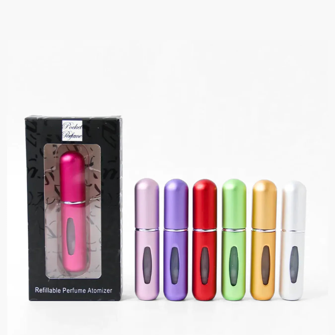 Mini Porta Perfume Recarregável Portátil SprayLux™ - Kit com 12 unidades