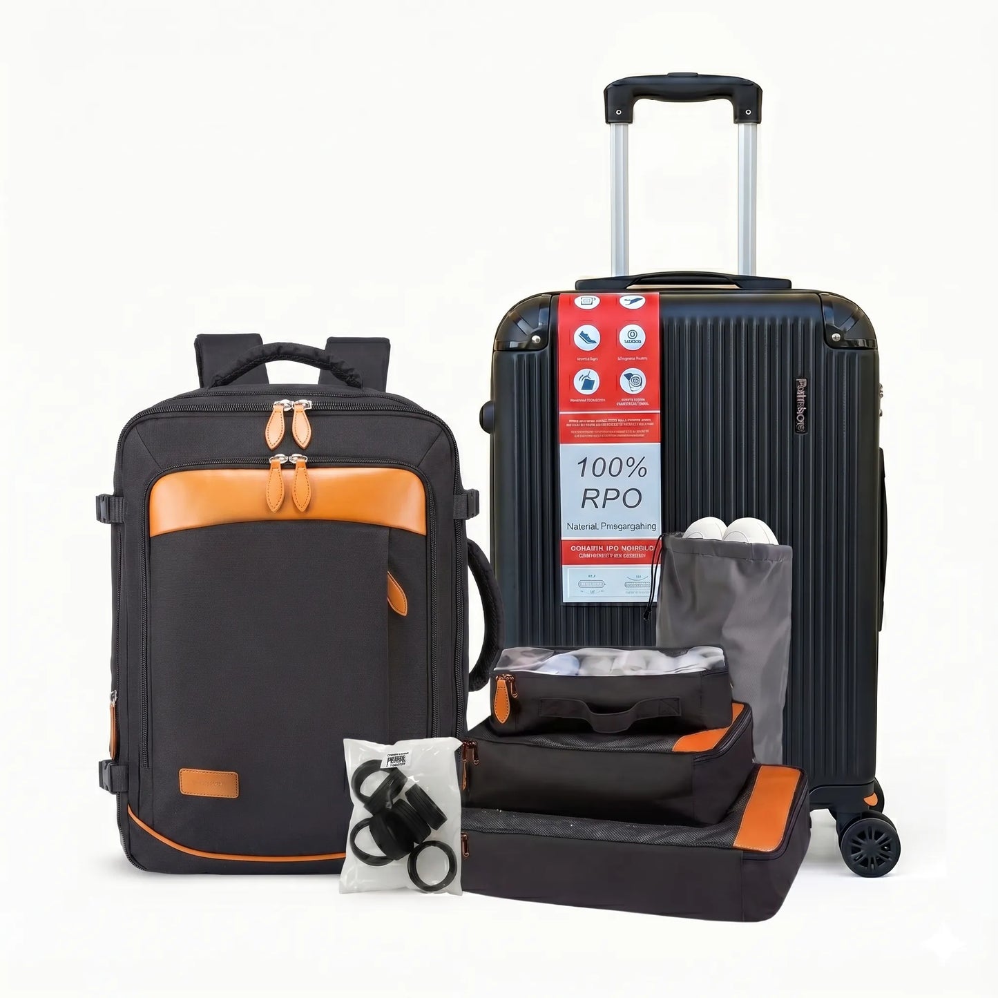 Kit de Viagem Completo NovaTech™ - Mala de Bordo e Mochila