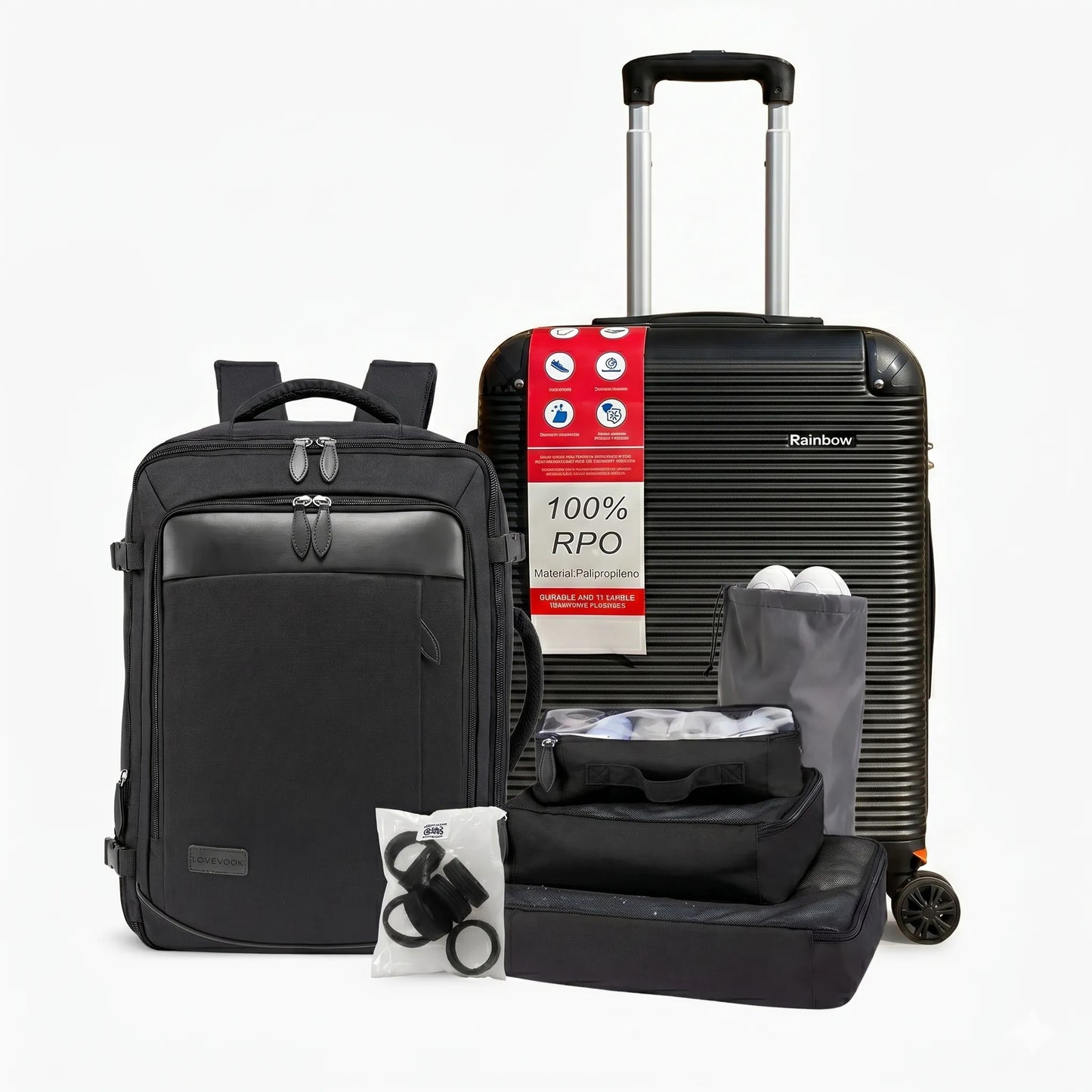 Kit de Viagem Completo NovaTech™ - Mala de Bordo e Mochila