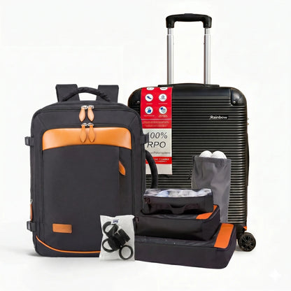 Kit de Viagem Completo NovaTech™ - Mala de Bordo e Mochila