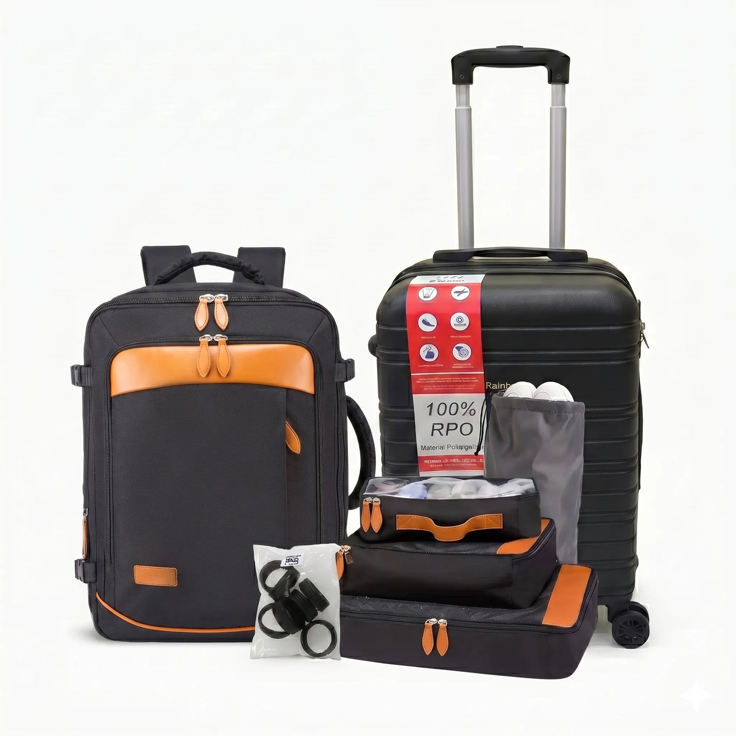 Kit de Viagem Completo NovaTech™ - Mala de Bordo e Mochila