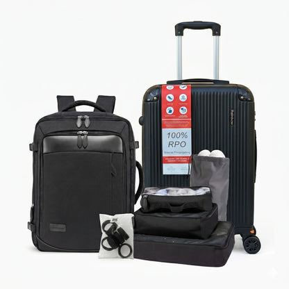 Kit de Viagem Completo NovaTech™ - Mala de Bordo e Mochila