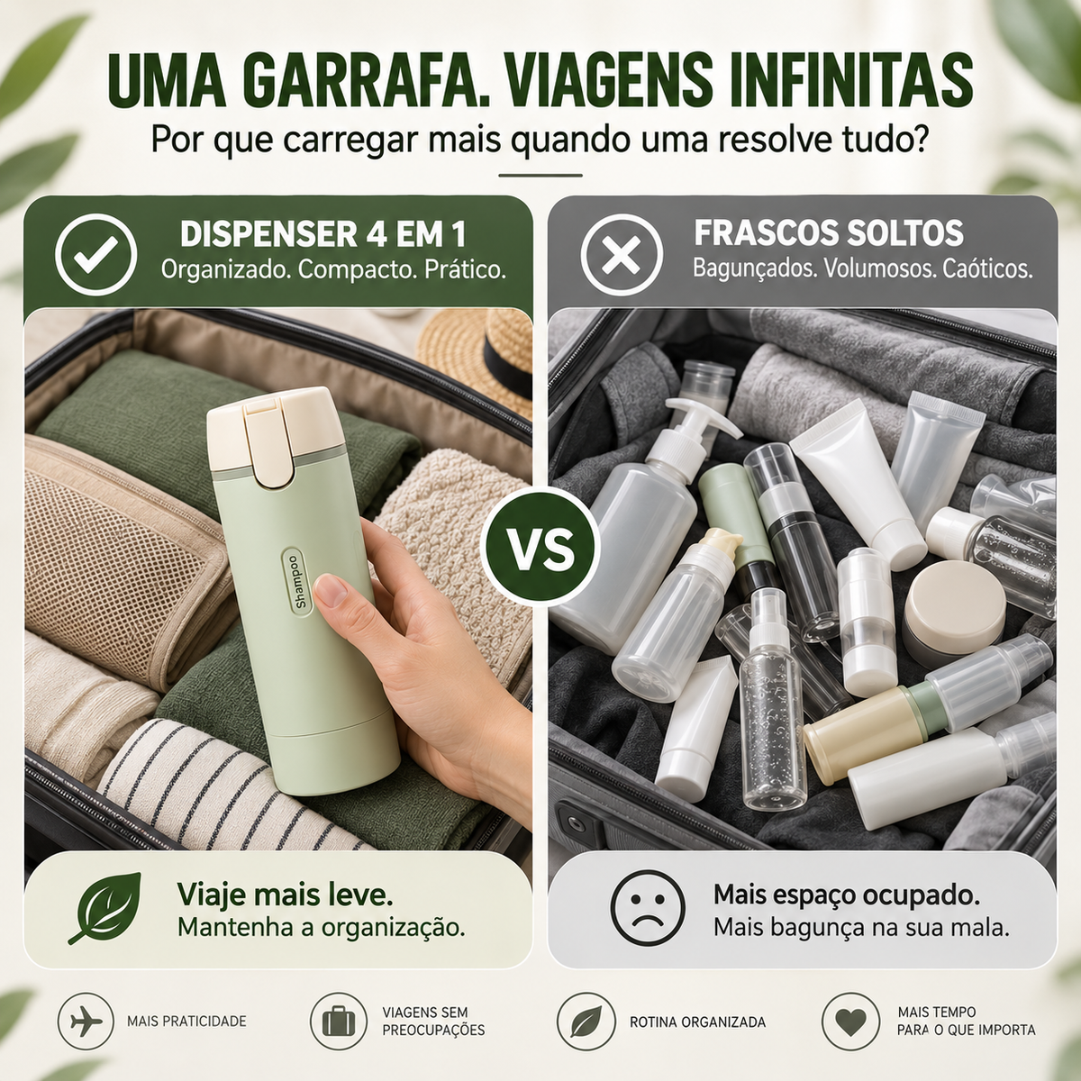 Dispenser de Viagem Inteligente 4 em 1: Organização Antivazamento - GOPACKO™