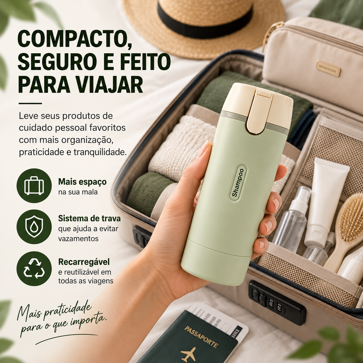 Dispenser de Viagem Inteligente 4 em 1: Organização Antivazamento - GOPACKO™