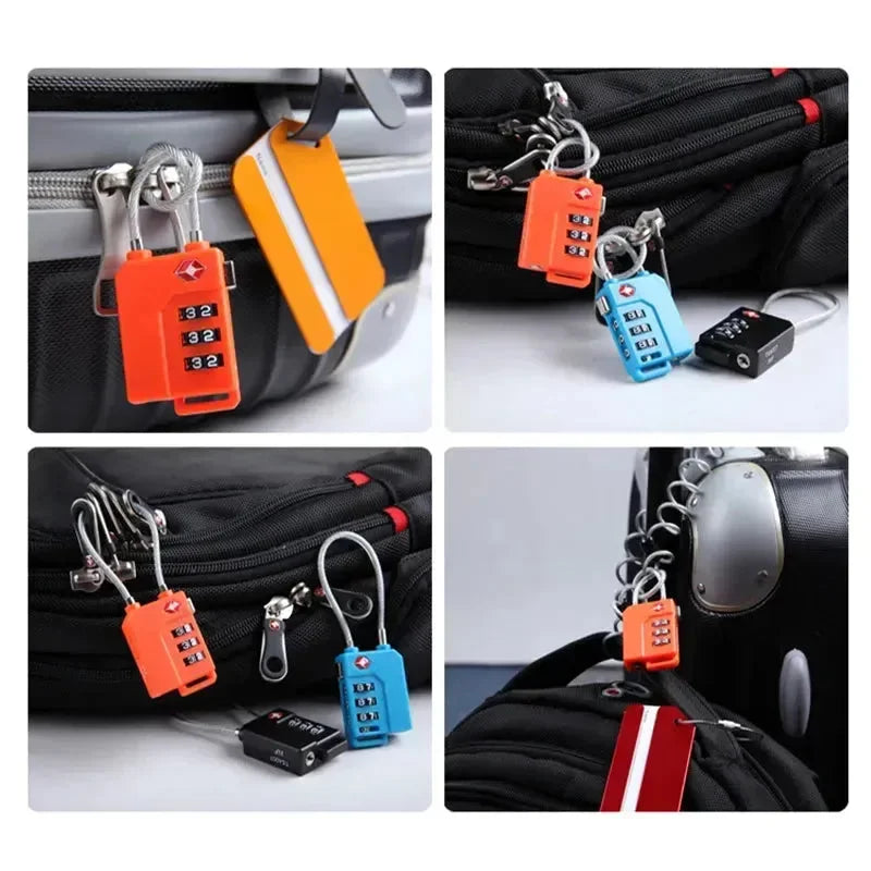 Cadeado para Mala de Viagem com Cabo de Aço e Senha - ProMaster™
