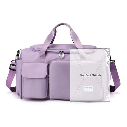 Bolsa Transversal Esportiva Feminina com Porta-Sapatos - SportFlex™