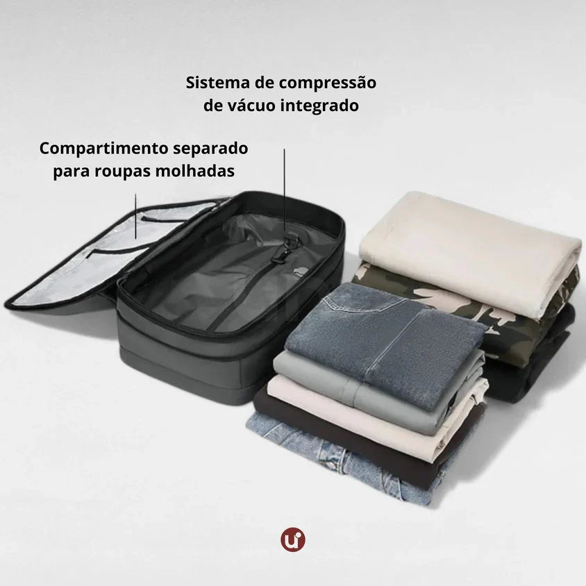 Mochila de Viagem Mala de Bordo a Vácuo 50L Impermeável - VacPack™