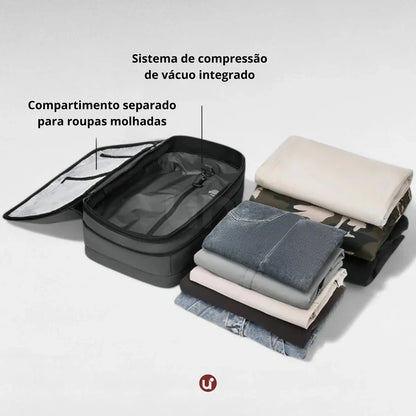 Mochila de Viagem Mala de Bordo a Vácuo 50L Impermeável - VacPack™