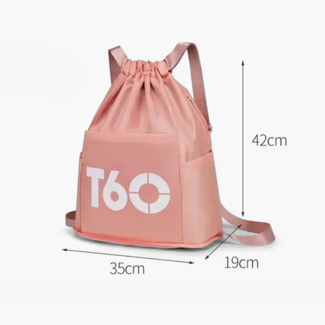 Mochila Saco Esportiva Impermeável com Bolso Antifurto - T60