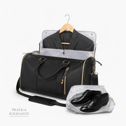 Mala de Bordo 10kg JetSetFemme™ - A Bolsa de Viagem Anti-Amasso (Bege Caramelo)