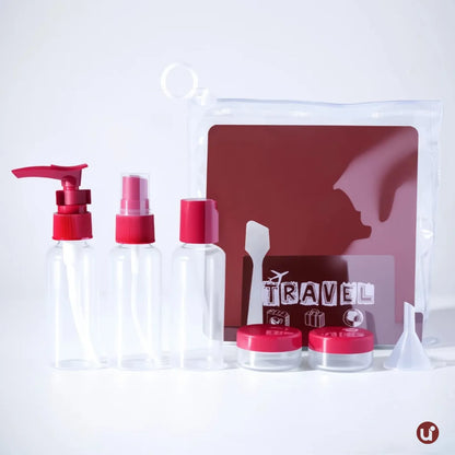 Kit de Frascos para Viagem em Silicone Antivazamento – 5 a 8 Peças