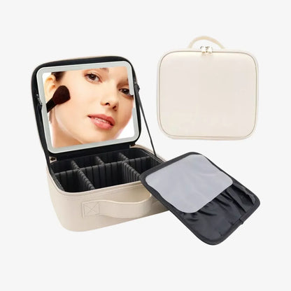 Necessaire Feminina Camarim Portátil com Espelho LED - LedBag™ 2.0