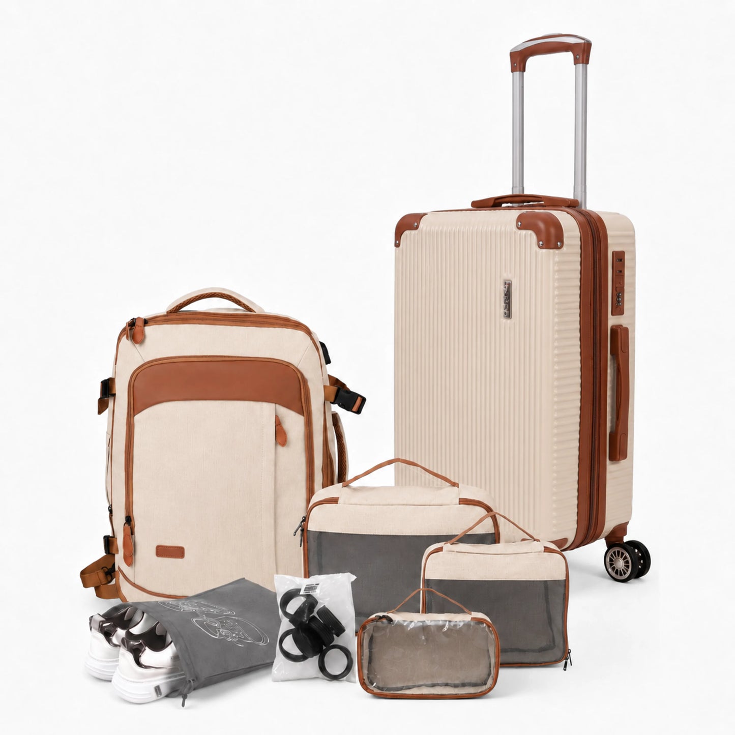 Kit de Viagem NovaTech™ Completo — Mala + Mochila Combinando