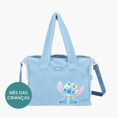 Bolsa Infantil Stitch e Xepa em Pelúcia Disney Premium - Edição Limitada