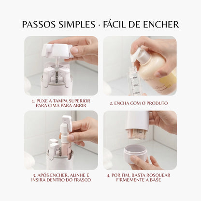 Dispenser de Viagem Inteligente 4 em 1: Organização Antivazamento - GOPACKO™