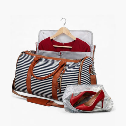 Mala de Bordo 10kg JetSetFemme™ - A Bolsa de Viagem Anti-Amasso (Bege Caramelo)