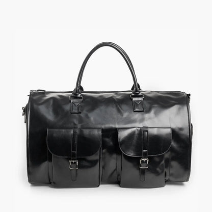 Bolsa de Viagem 2 em 1 Porta-Terno em Couro Premium - ClassyBag™