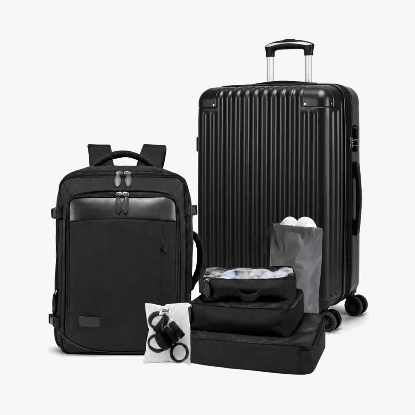 Kit de Viagem NovaTech™ Completo — Mala + Mochila Combinando