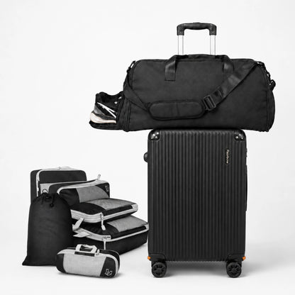 Kit de Viagem Modisa™ — Mala de Bordo 10kg + Bolsa 2 em 1 + 6 Organizadores