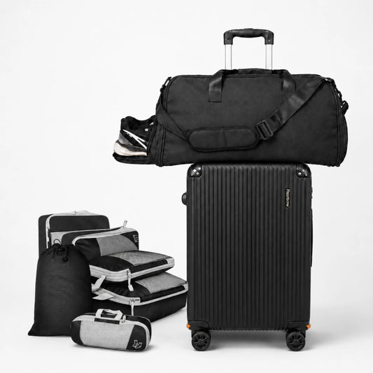 Kit de Viagem Modisa™ — Mala de Bordo 10kg + Bolsa 2 em 1 + 6 Organizadores