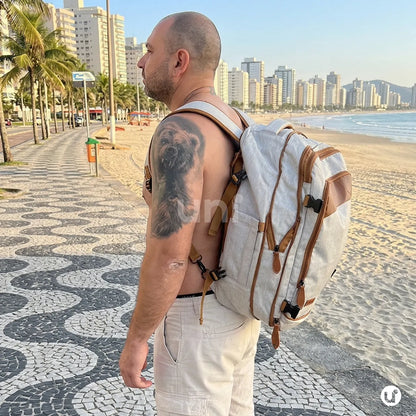 Mochila de Viagem 40L Expansível + 3 Necessaires Grátis