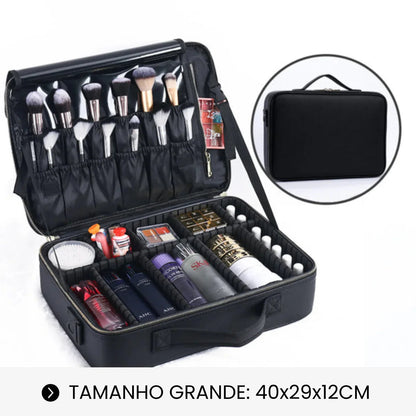 Maleta de Maquiagem Profissional Grande com Divisórias Ajustáveis - LaryBag™