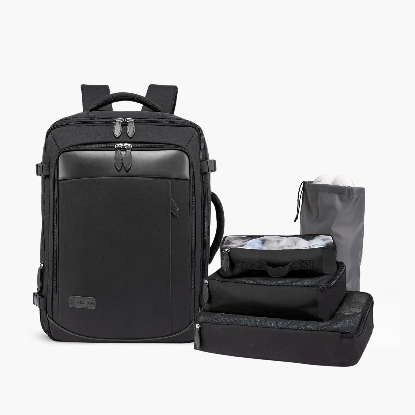 Mochila de Viagem 40L Expansível + 3 Necessaires Grátis