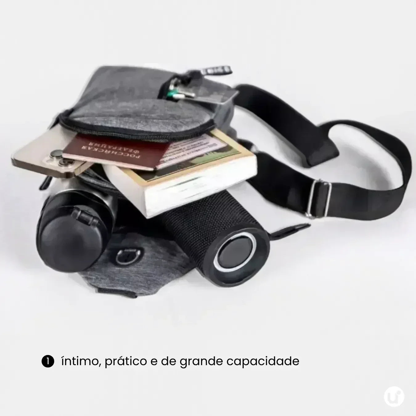 Mochila Transversal Impermeável e Antifurto para Viagem - CrossMove™