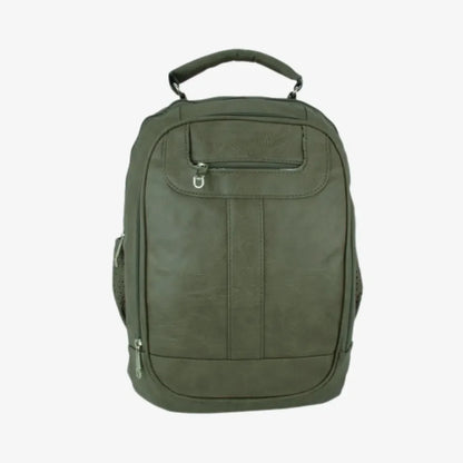 Mochila Feminina de Couro Antifurto para Notebook 15" Impermeável