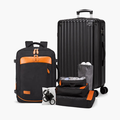 Kit de Viagem NovaTech™ Completo — Mala + Mochila Combinando