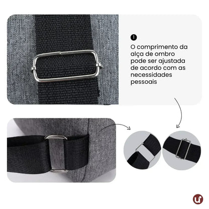 Mochila Transversal Impermeável e Antifurto para Viagem - CrossMove™
